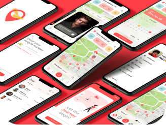 Different screens of WalkingPal app